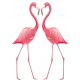 Sticker Flamants Roses 48 x 68 cm