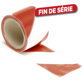 Ruban de signalisation rouge et blanc 8 cm x 100 m PEREL