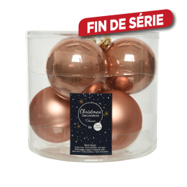 Boule de Noël terracotta Ø 8 cm 6 pièces DECORIS