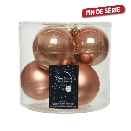 Boule de Noël terracotta Ø 8 cm 6 pièces DECORIS