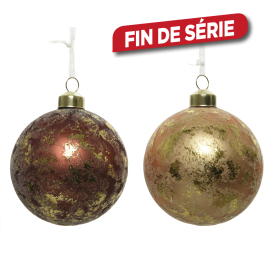 Boule de Noël effet doré Ø 8 cm DECORIS