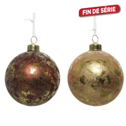 Boule de Noël effet doré Ø 8 cm DECORIS