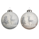 Boule de Noël Rennes en forêt Ø 8 cm DECORIS