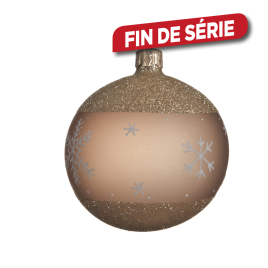 Boule de Noël avec flocons Ø 8 cm DECORIS