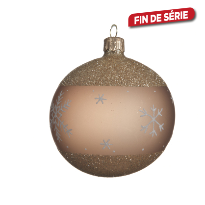 Boule de Noël avec flocons Ø 8 cm DECORIS