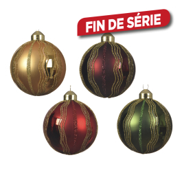 Boule de Noël pailletée Ø 8 cm DECORIS