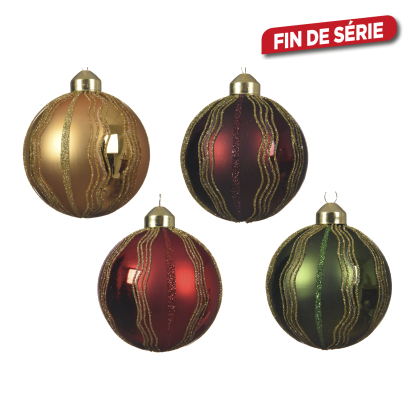 Boule de Noël pailletée Ø 8 cm DECORIS