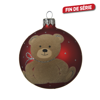 Boule de Noël Ourson Ø 8 cm DECORIS