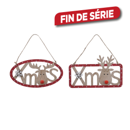 Pancarte avec renne Xmas DECORIS