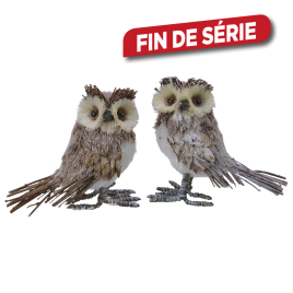 Hibou en mousse 15 cm DECORIS