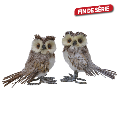 Hibou en mousse 15 cm DECORIS