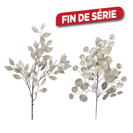 Branche à feuilles champagne 72 cm DECORIS