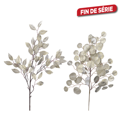 Branche à feuilles champagne 72 cm DECORIS