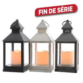 Lanterne LED en plastique 10 x 10 x 24 cm LUMINEO