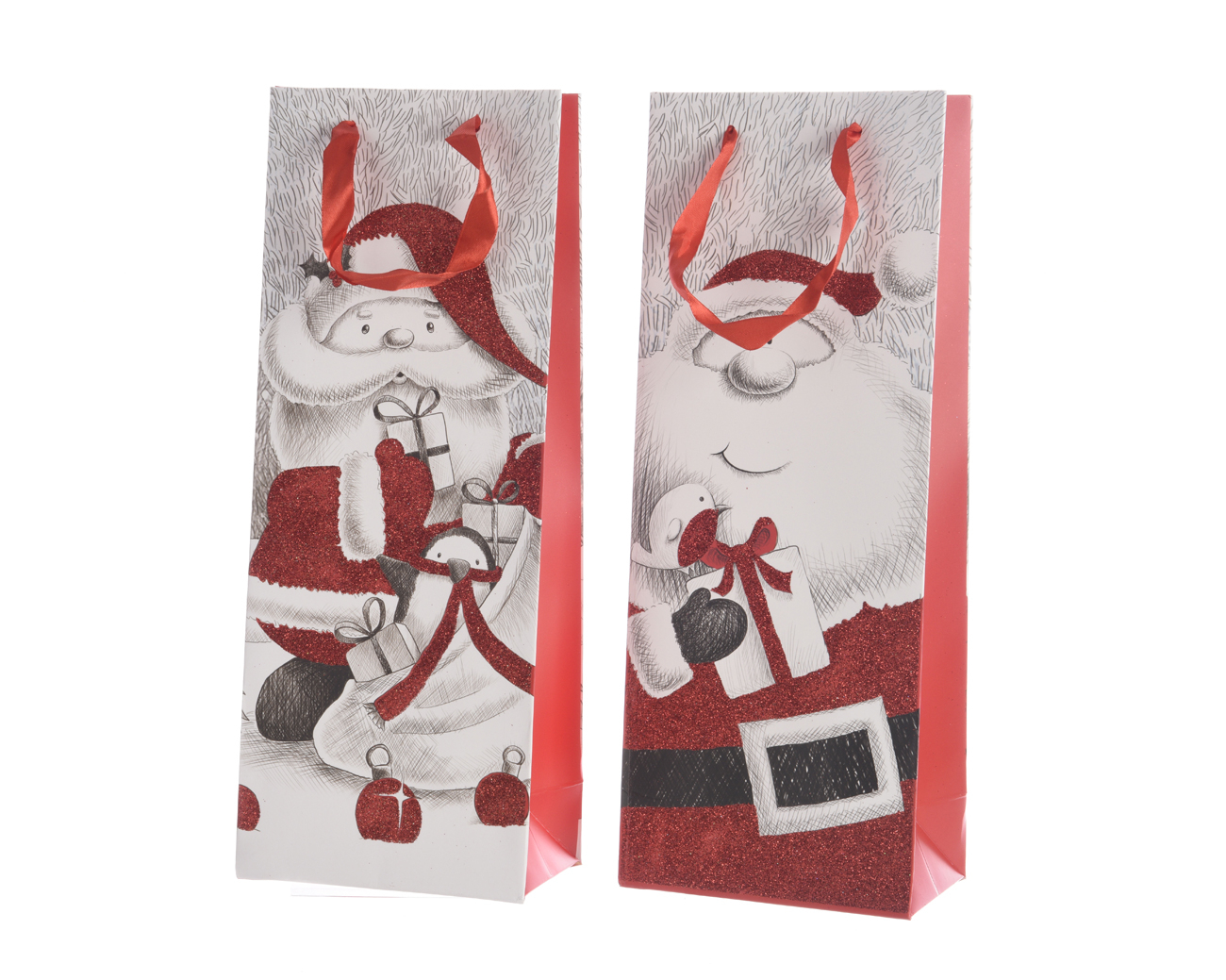 Sac Cadeau Pere Noel 14 X 8 5 X 36 Cm Decoris