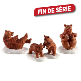 Set de figurines d'ours dans la neige 4 pièces LEMAX