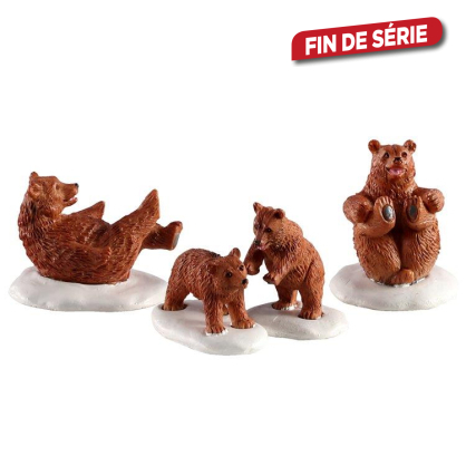 Set de figurines d'ours dans la neige 4 pièces LEMAX