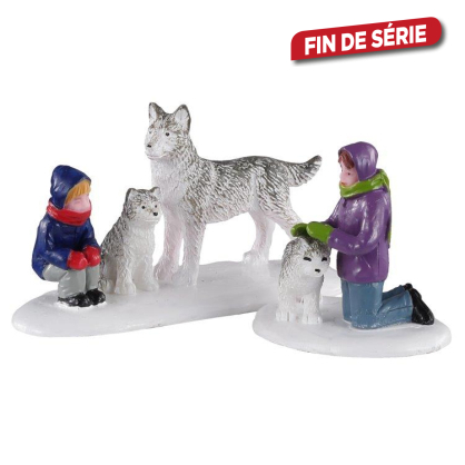 Set de figurines d'enfants et de chiens 2 pièces LEMAX