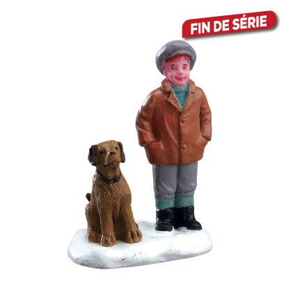 Figurine petit garçon et son chien LEMAX