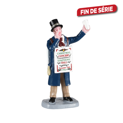 Figurine crieur public pour concert de Noël LEMAX