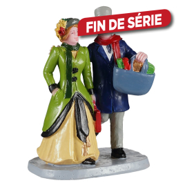 Figurine couple qui fait du shopping LEMAX