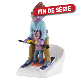 Figurine Mère et fille en ski LEMAX