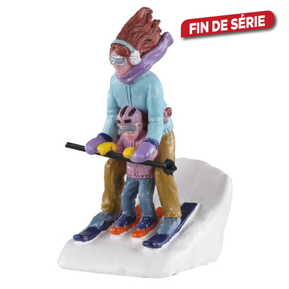 Figurine Mère et fille en ski LEMAX