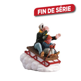 Figurine Luge avec papy LEMAX