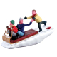 Figurine famille en luge LEMAX