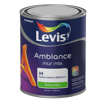 Peinture mur Ambiance Blanc lys extra mat 5 L LEVIS