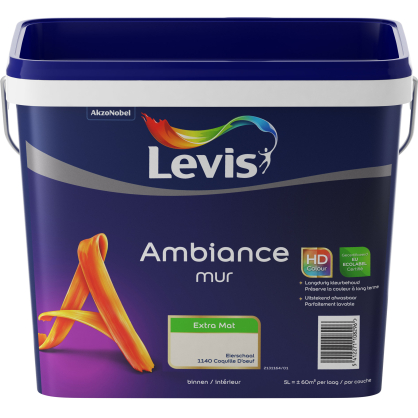 Peinture mur Ambiance Coquille d'oeuf extra mat 5 L LEVIS