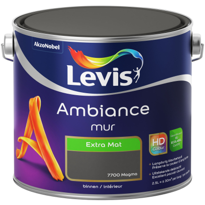 Peinture mur Ambiance Magma extra mat 2,5 L LEVIS