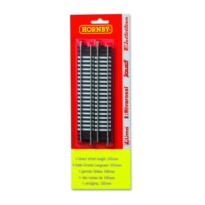 Set de rails droits pour train miniature 16,8 cm 4 pièces HORNBY