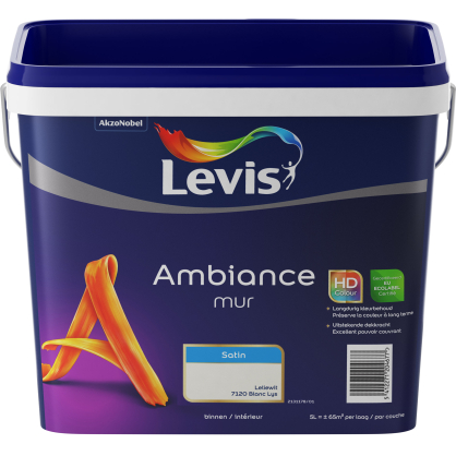 Peinture mur Ambiance Blanc Lys satin 5 L LEVIS