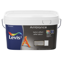 Peinture murale Ambiance béton gris foncé extra mat 2,5 L LEVIS