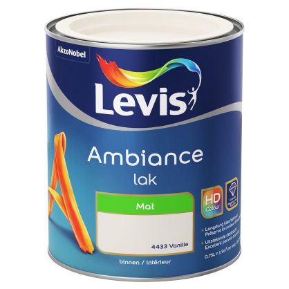 Peinture laque Ambiance Mat Vanille 0,75 L LEVIS