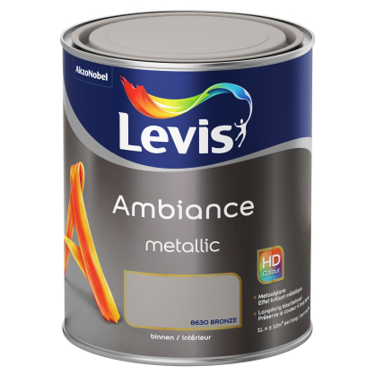 Peinture mur Ambiance effet métallique Bronze LEVIS