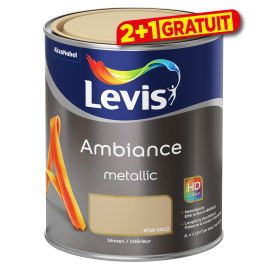 Peinture mur Ambiance effet métallique Gold LEVIS