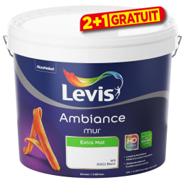 Peinture mur ambiance blanc extra mat 10 L LEVIS