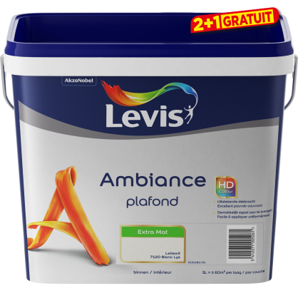 Peinture plafond Ambiance Blanc lys 5 L LEVIS