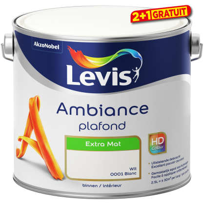 Peinture plafond Ambiance Blanc 2,5 L LEVIS