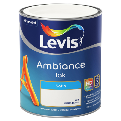 Peinture laque Ambiance Blanc satin effet miroir 0,75 L LEVIS