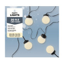 Guirlande LED boules blanc chaud 9,5 m LUMINEO