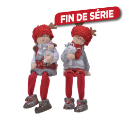 Figurine de Noël d'enfant en terre cuite DECORIS