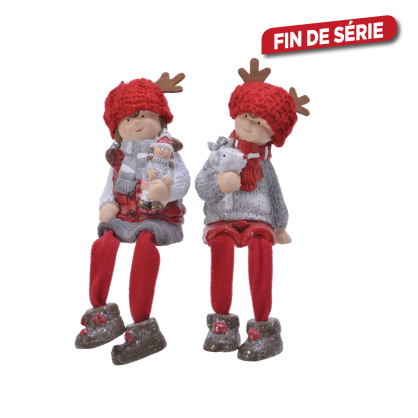 Figurine de Noël d'enfant en terre cuite DECORIS