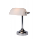 Lampe de table blanche Banker E14 40 W dimmable LUCIDE