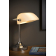 Lampe de table blanche Banker E14 40 W dimmable LUCIDE