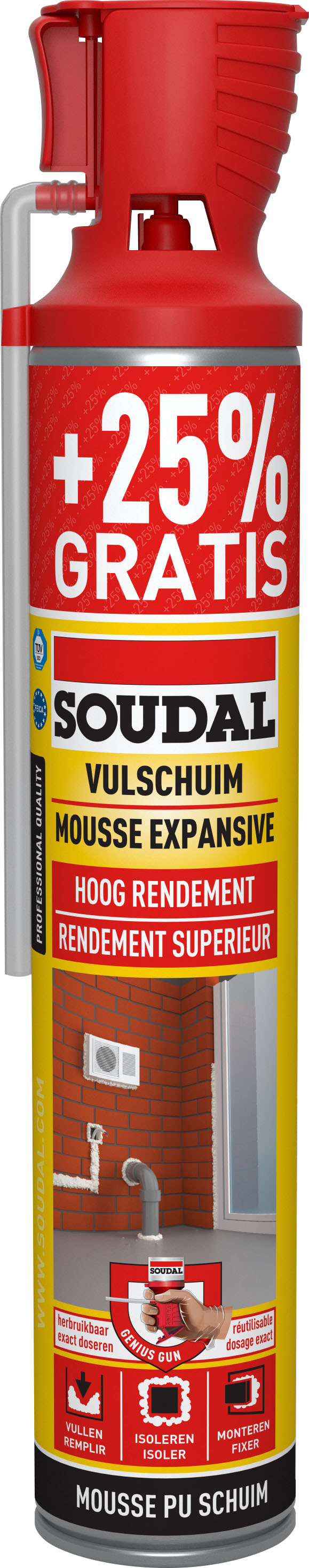 SOUDAL mousse polyuréthane colle/plaque 600ml