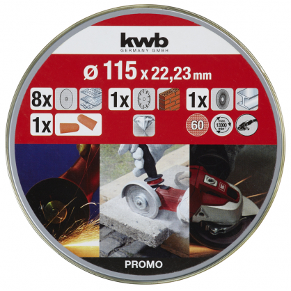 Set de disques à tronçonner StartSet Ø 115 mm 10 pièces KWB