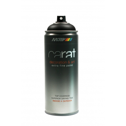 Peinture aérosol Carat Noir Signal brillante 0,4 L MOTIP